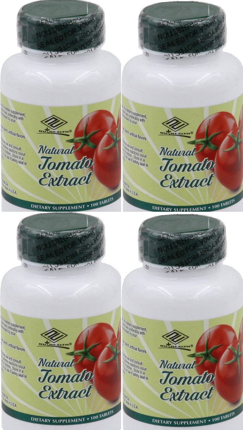 4 Natural Tomato Extract with Lycopene selenium Antioxidant 100 tablets/bottle