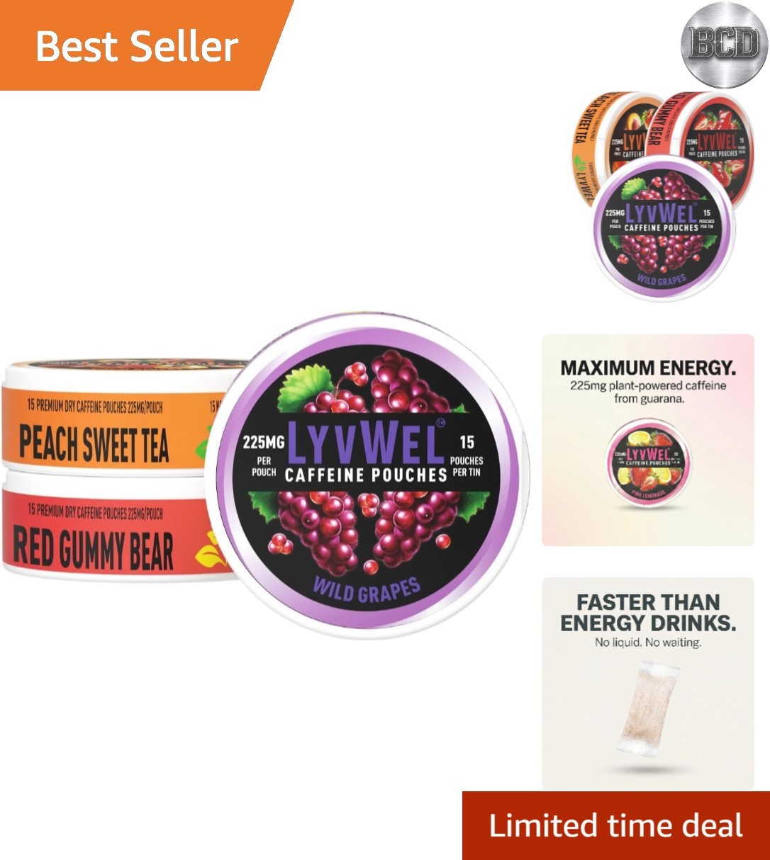 Energy Management: 225mg Caffeine Pouches – Focus & Energy Without Nicotine