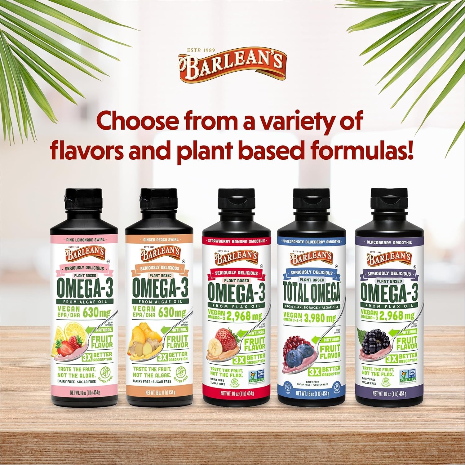 2,968mg ALA Flaxseed Oil – Strawberry Banana Smoothie, Gluten-Free 16oz