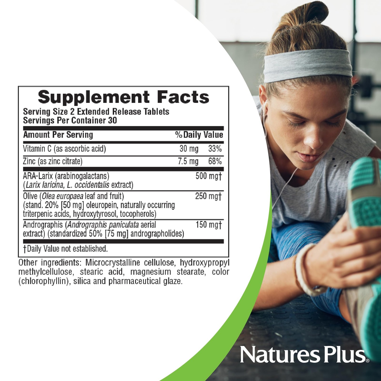 NaturesPlus Herbal Actives Tri-Immune, Extended Release – 30 Servings 001740176
