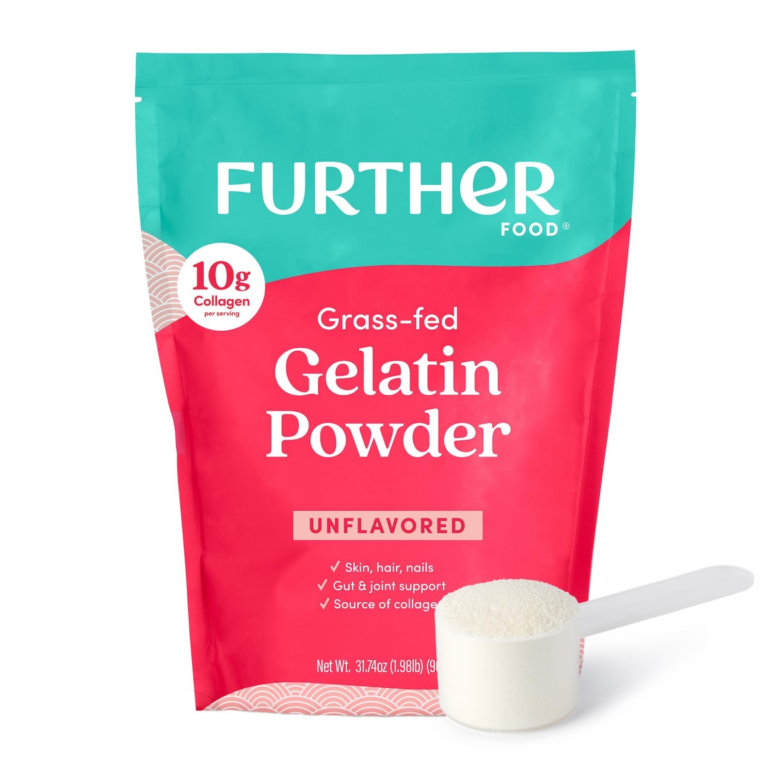 Unflavored Premium Gelatin Powder, Grass-Fed, 31.74 Oz | Keto, Paleo, Non-GMO, S