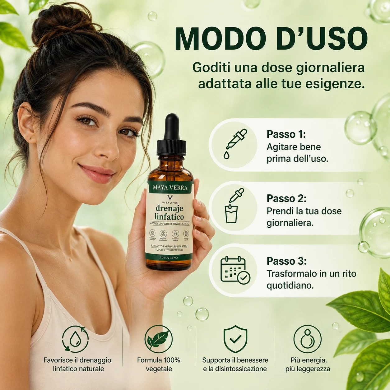Mayaverra drenaje linfatico Drops,natural herbal formula,gluten-free (1 – 3 pk)