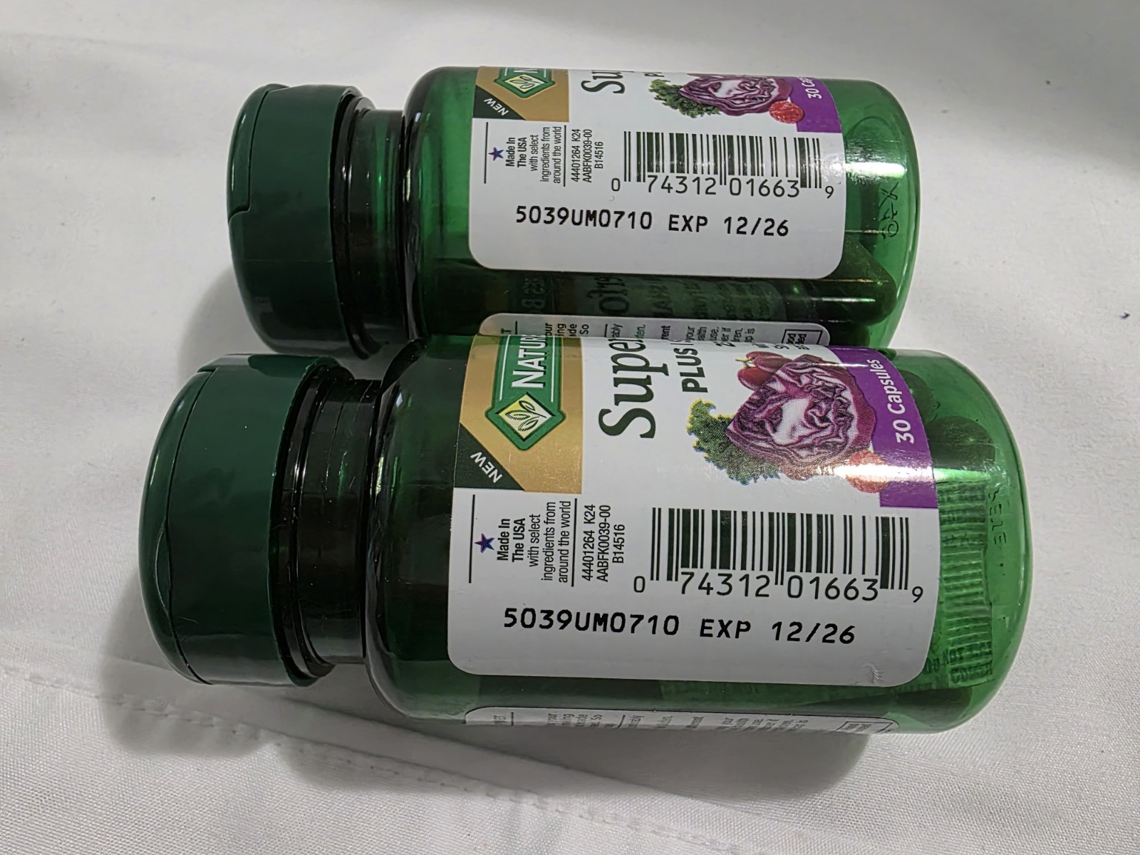 2 Nature’s Bounty Superfoods+ Sharp Mind 30 Caps 23 Fruits Veggies Exp 12/26