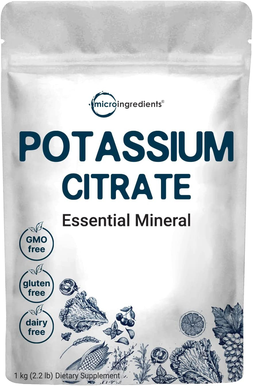Polvo De Citrato De Potasio De Origen Estadounidense, 1 Kg (35 Onzas), Suplem…
