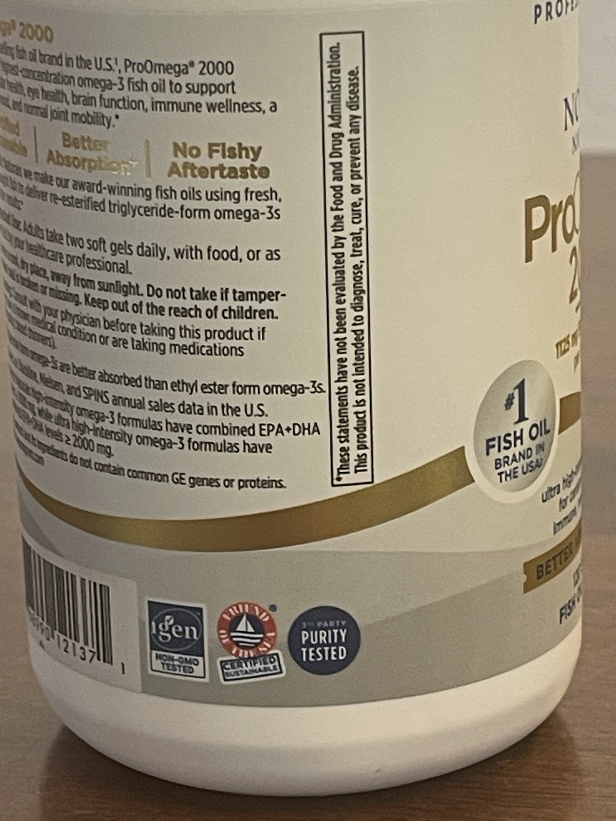 Nordic Naturals ProOmega 2000 Omega-3 Fish Oil 120 Soft Gels EXP 03/2029 Sealed