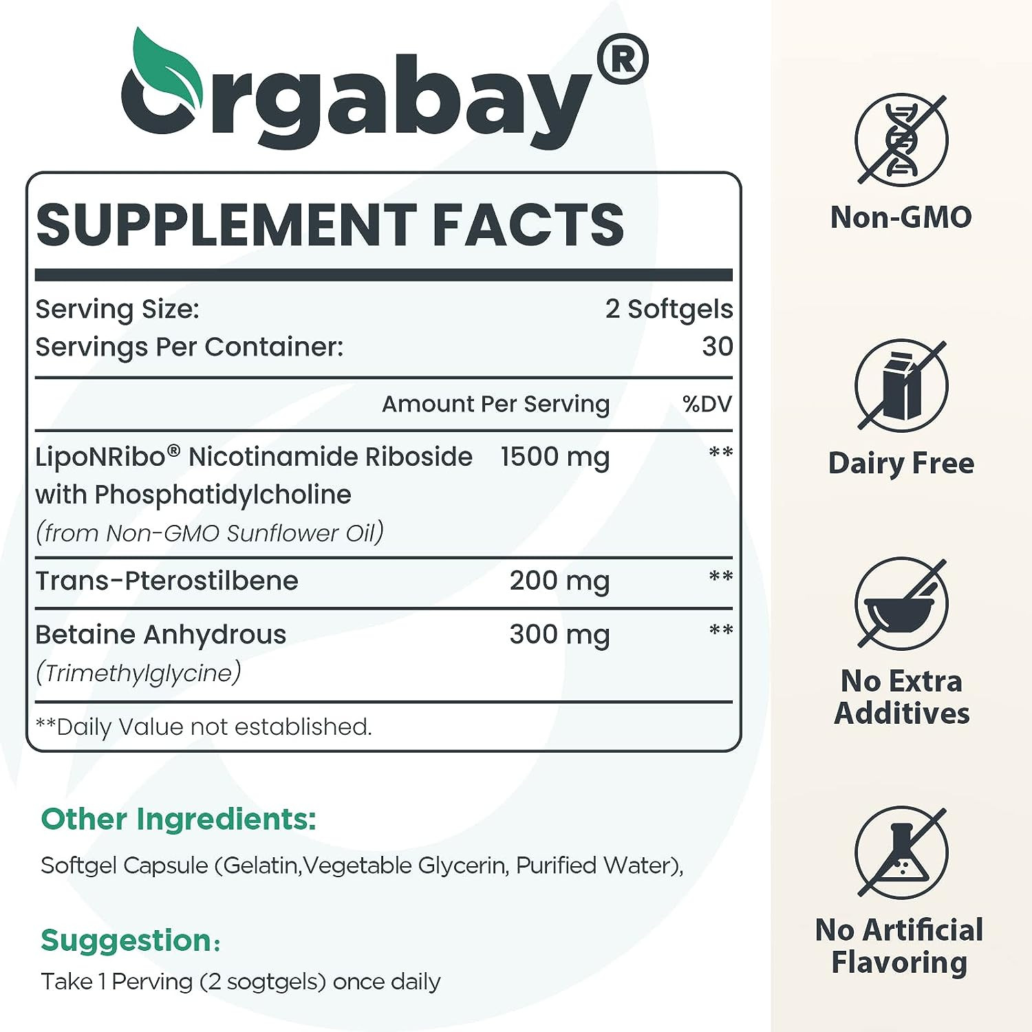 Liposomal Nicotinamide Riboside 2000 MG with TMG and Pterostilbene, Boosting NAD