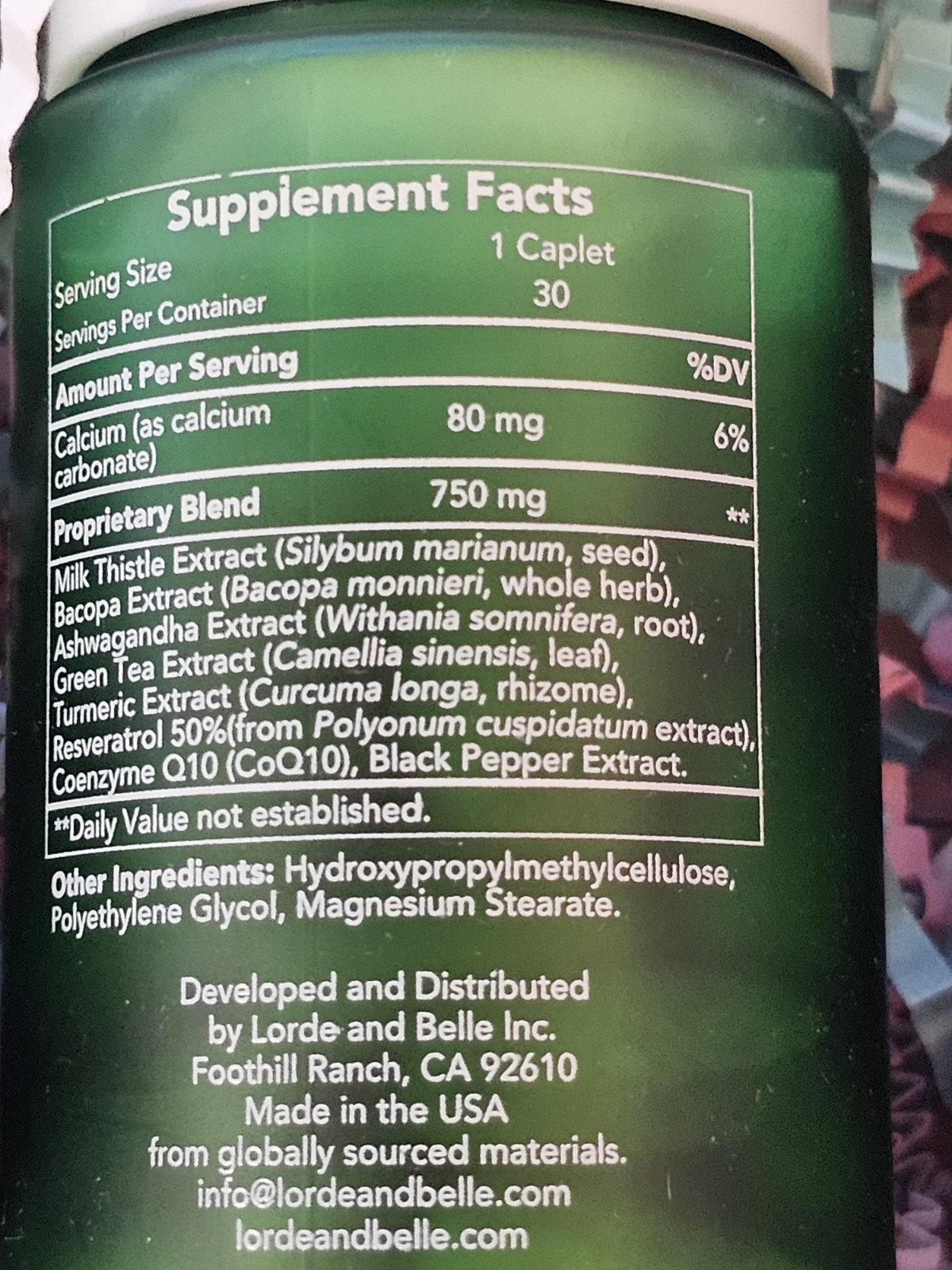 Lot of 7 Lorde Belle LB Optimizer 3.0 NRF2 Activating Compounds 30 Caplets Each