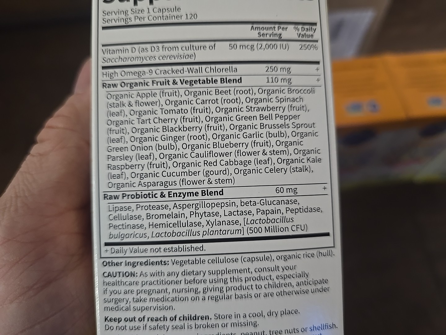 6x Garden Of Life Vitamin Code Raw D3 2,000 Iu 120 Vegetarian Caps EXP 11/2025