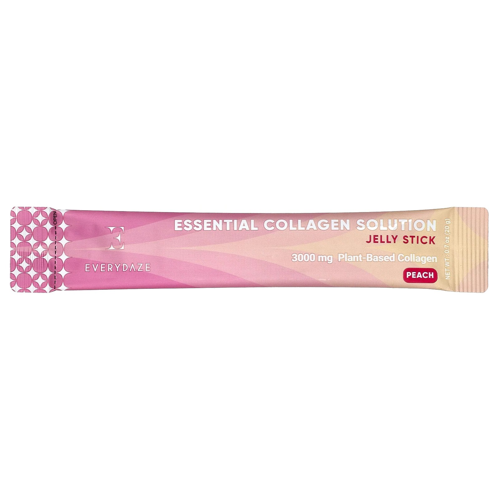Essential Collagen Solution Jelly Stick, Peach, 3,000 mg, 10 Sticks, 0.7 oz (20