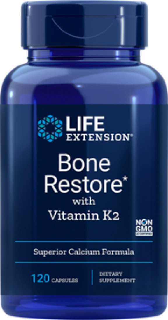 THREE PACK SUPER SALE Life Extension Bone Restore K2 120 caps OGREBUNNY