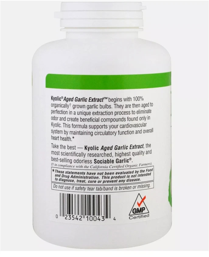 Kyolic Aged Garlic Extract Cardiovascular Original Formula 100 – 300 Caps 3/2030