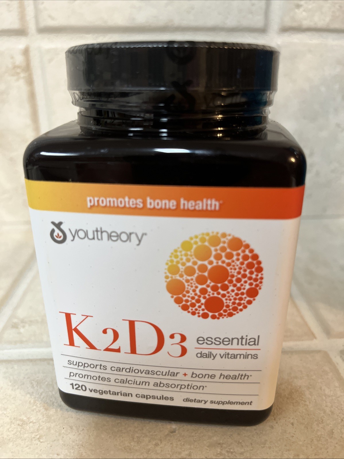 Youtheory K2D3 – Bone & Heart Health Support – 120 Vegetarian Capsules