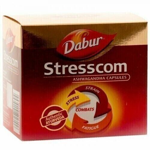 Dabur Stresscom Ashwagandha(60 Capsules) For Stress ,Fatigue & Improves Immunity