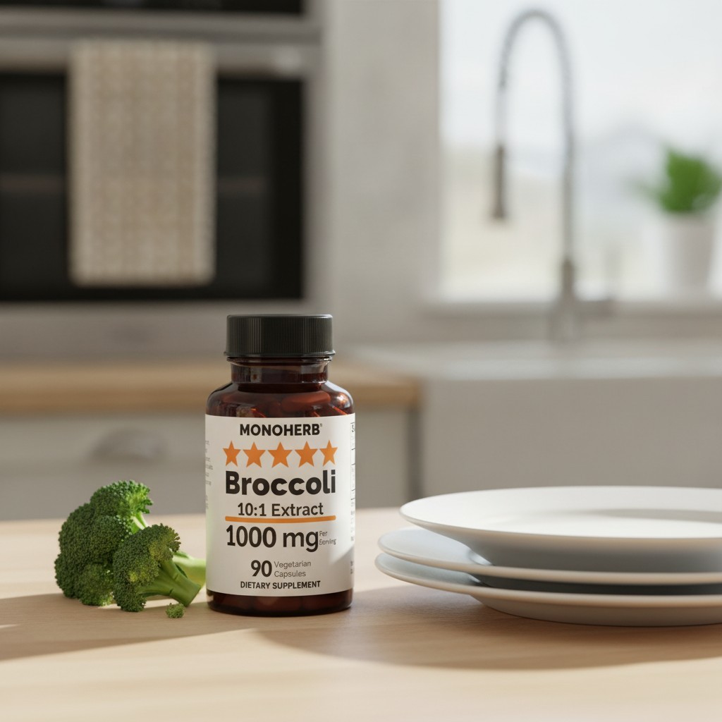 Vegetarian Broccoli 10:1 Extract Capsules – 1000 mg | 90 Count | cGMP Certified