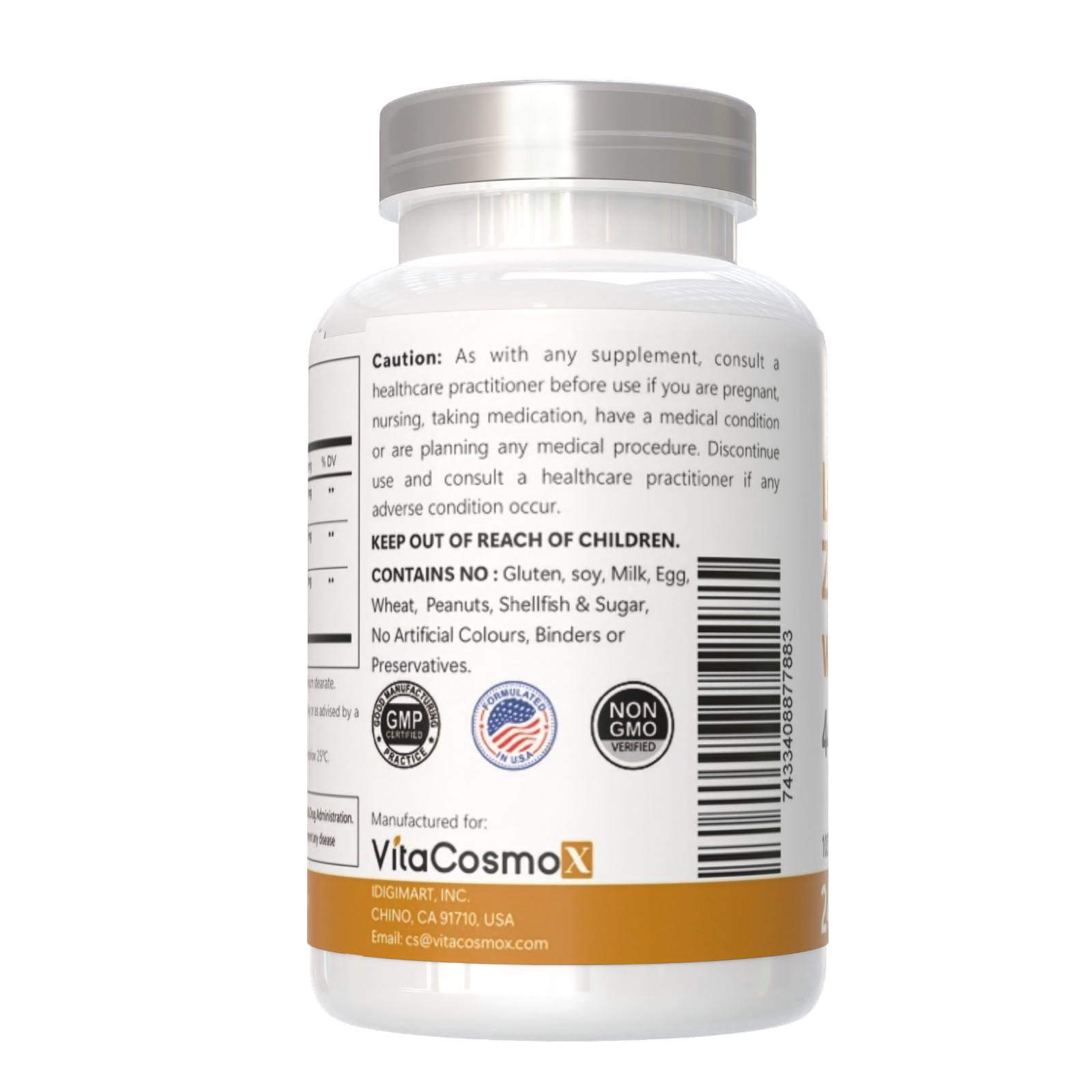 Lutein 40mg with Zeaxanthin Bilberry 400mg Eye Health Support Supplement, 240Cap