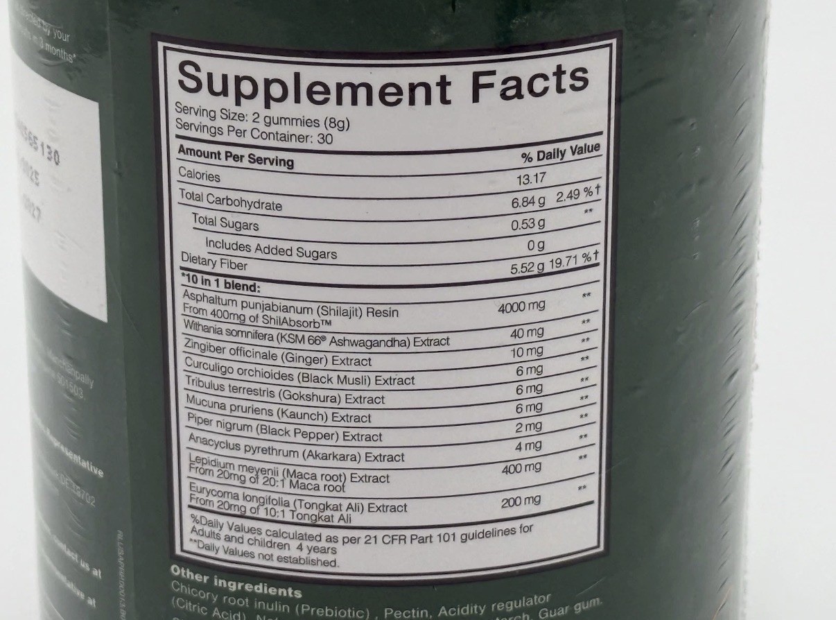 Root Labs 10-1 Alpha Gummies | 4000 mg Pure Shilajit with KSM-66 | 60 Gummies