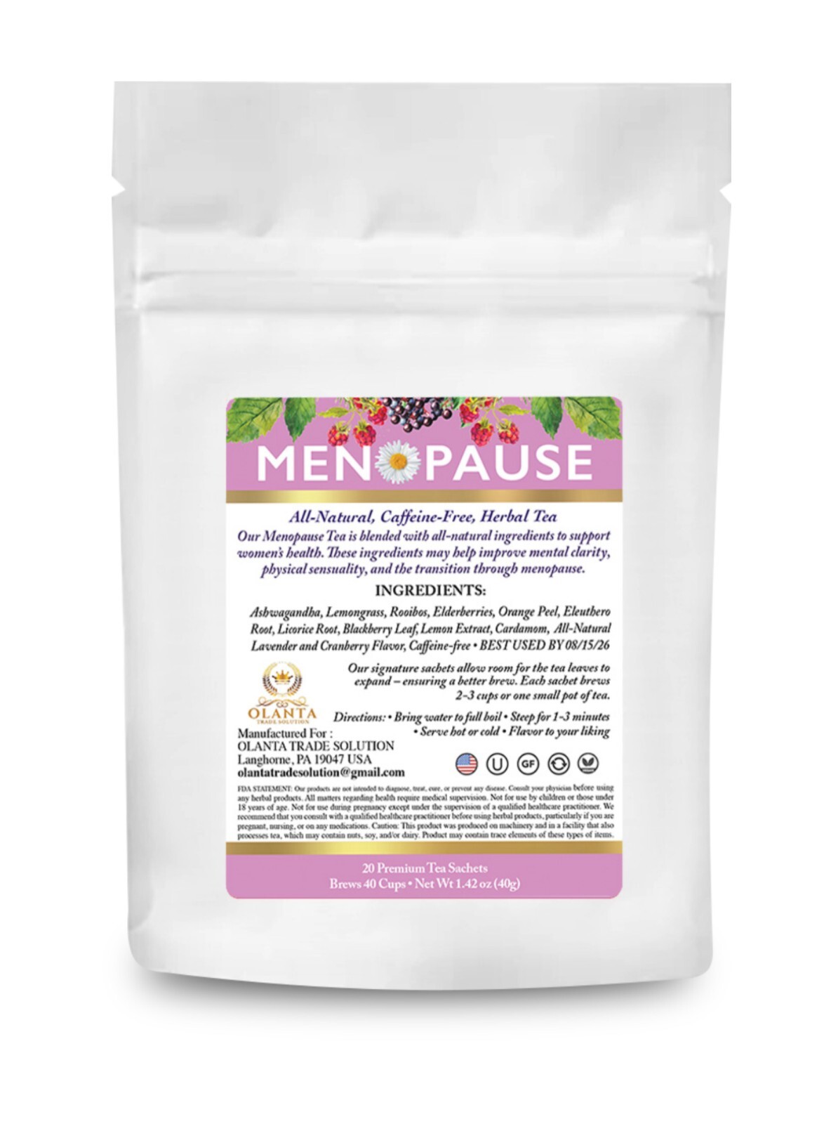 menopause formula MENOPAUSE HERBAL NATURAL TEA Red Clover, Eleuthero Root – 1P
