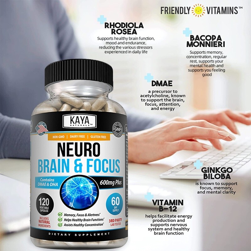 Nootropic Supplement-Supports Healthy Focus&Concentration,Healthy Brain Function