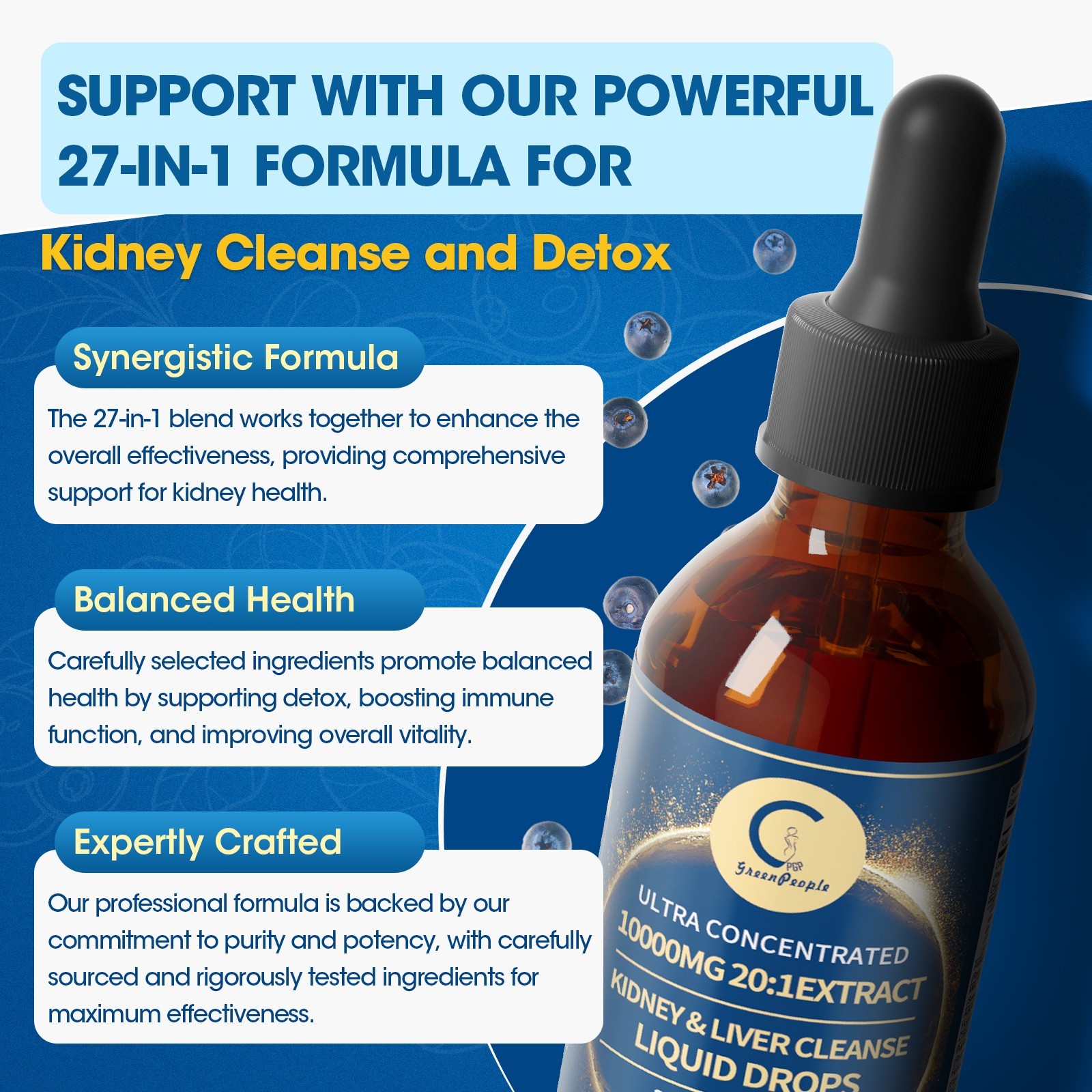 Kidney Cleanse Detox & Repair Supplement Natural Herbal Extract Drop 60ML