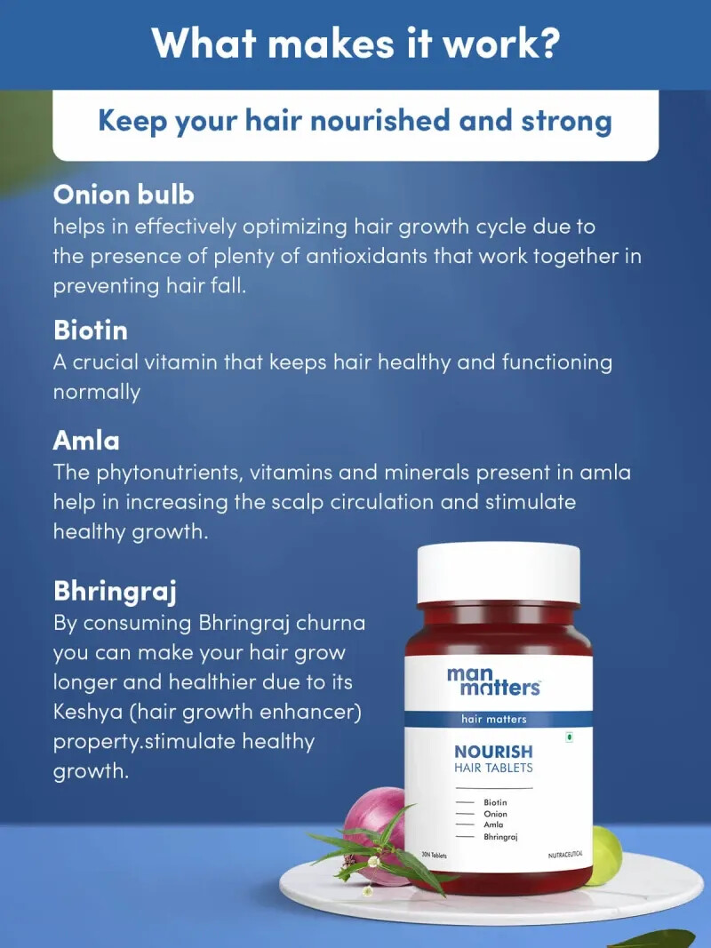 MAN MATTER Hair Growth Tablets For Men (30 N)