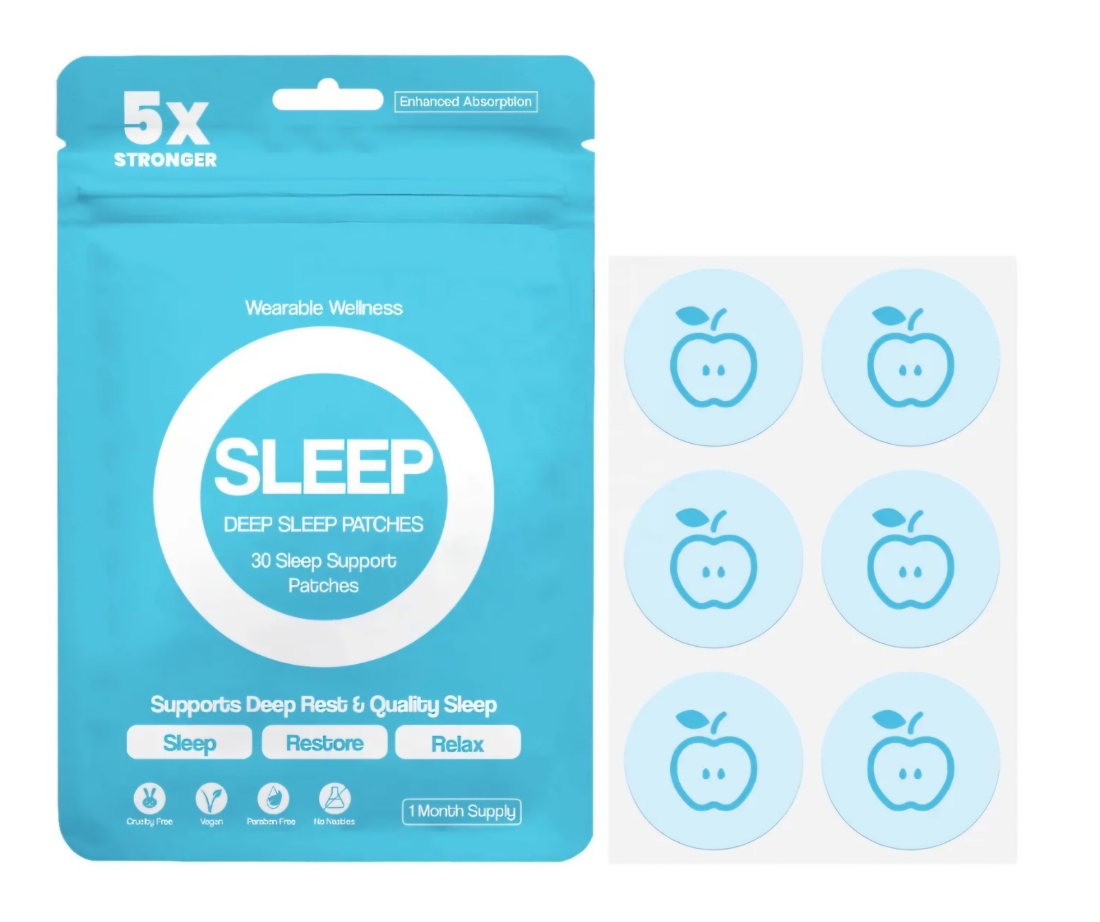 5X Stronger Deep Sleep Patches 30ct Sleep Support 1 Month Supply- Brand NEW