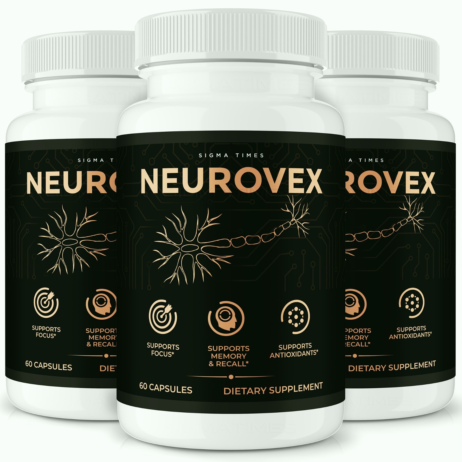 Neurovex Capsules, Advanced Brain Health & Memory Support Formula – 3 Pack