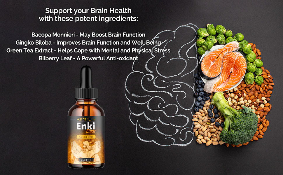 (1 Pack) Enki Elixir Advanced Supplement Drops Nootropic Brain Support 2ML