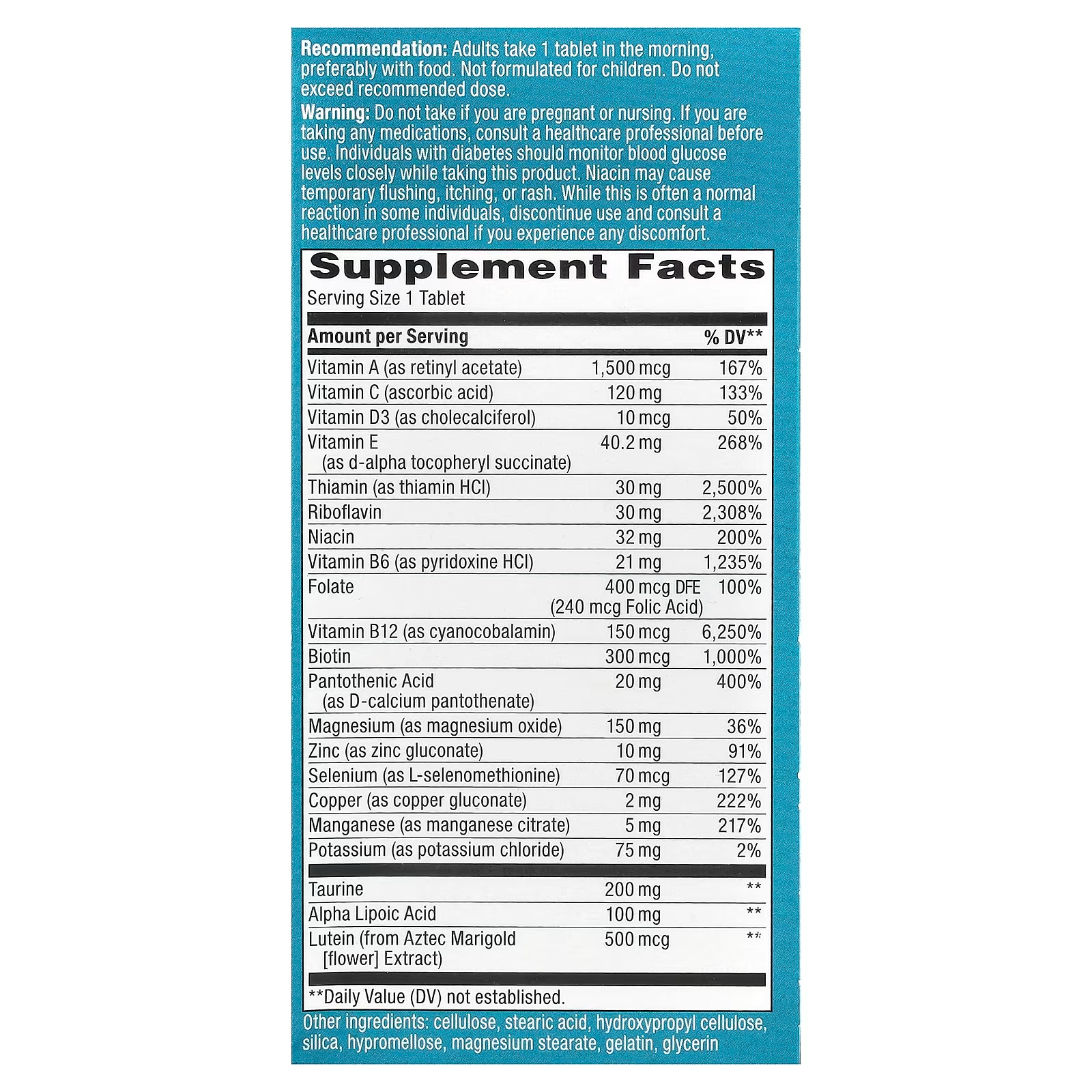 Nature’s Way Alpha Betic Multi-Vitamin 30 Tablets Each (Pack of 4)