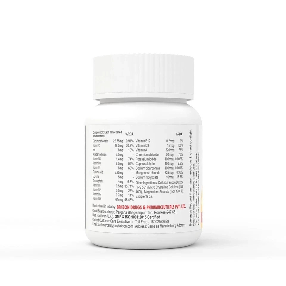 Bakson’s Homeopathy Vitamin D Plus 30 Tabs – Calcium & Immunity Care