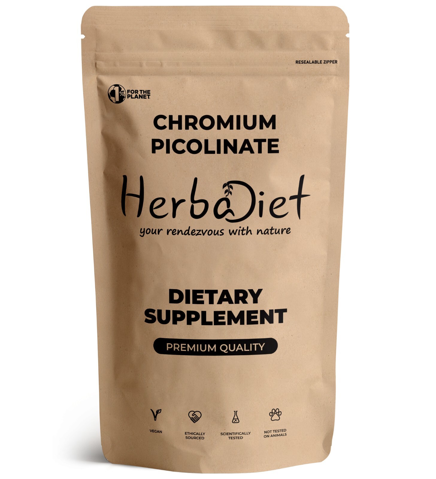 Chromium Picolinate Powder – 1000 mcg per serving – Carbohydrate, Fat Breakdown
