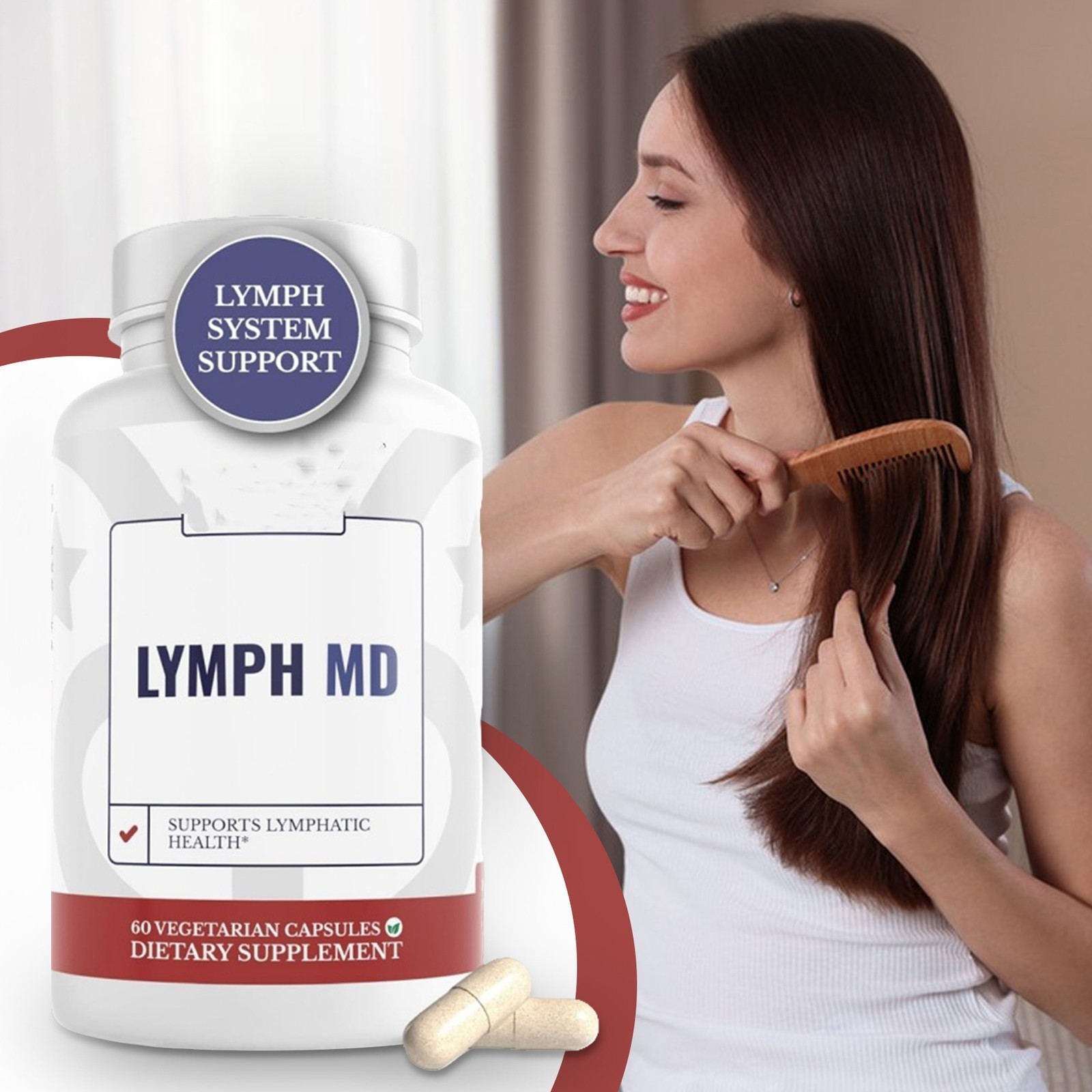 3 Pack Lymph MD- Lymphatic System Supplement with 9 Botanicals. Men and Women US