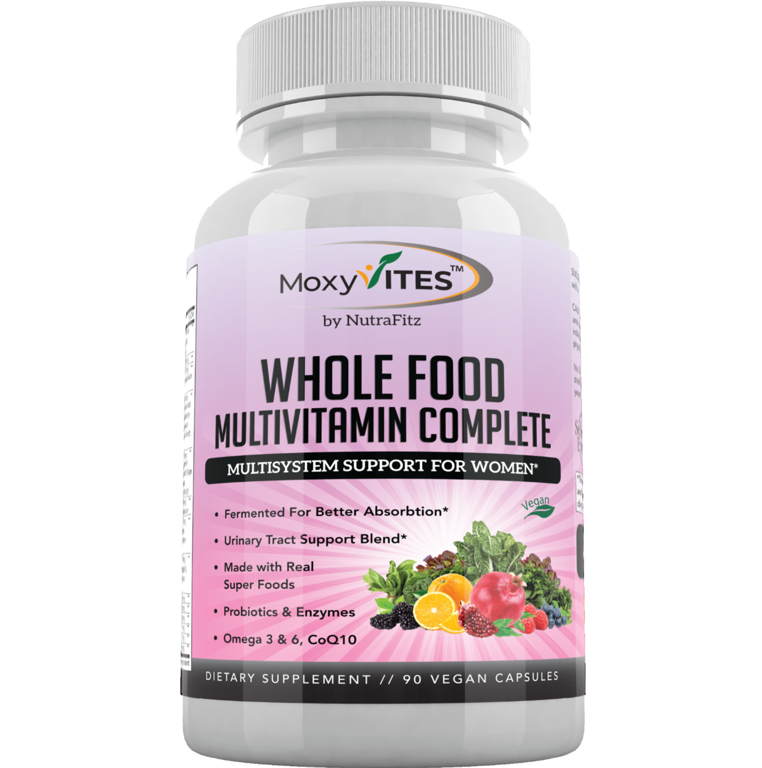 MoxyVites Daily Multivitamin for Women with Iron-Complete Multisystem Support