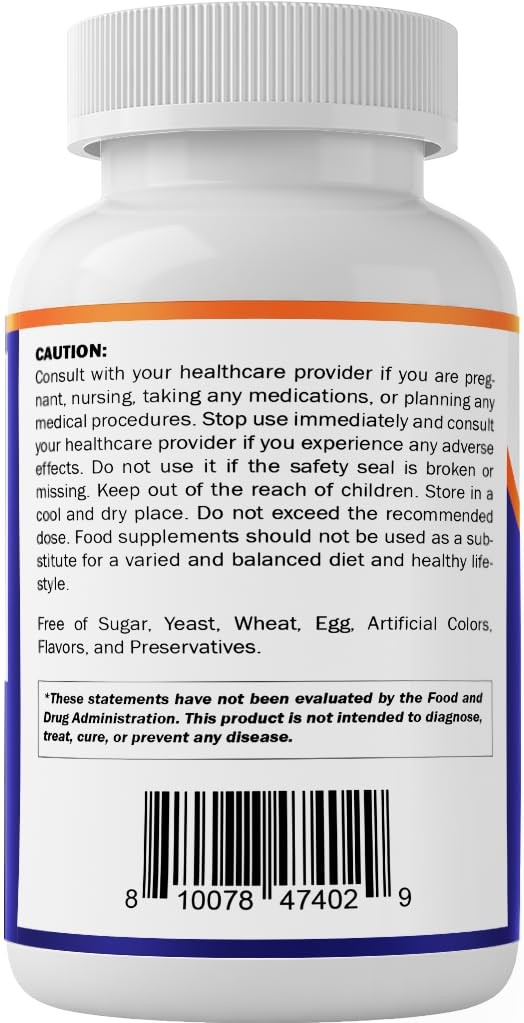 Vitamatic Magnesium Citrate 500mg per Serving 180 Count (Pack of 1), No Color
