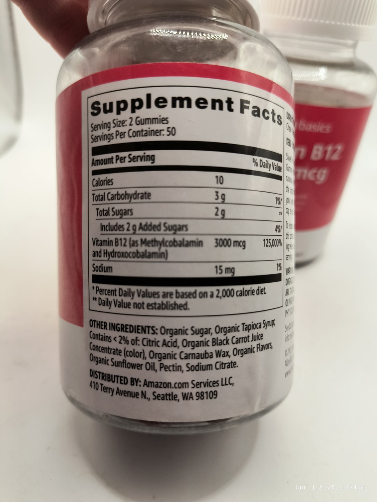 8 Vitamin B12 Gummies 3000mcg Energy Metabolism Immune Support 100 CT Ea Ex 9/26