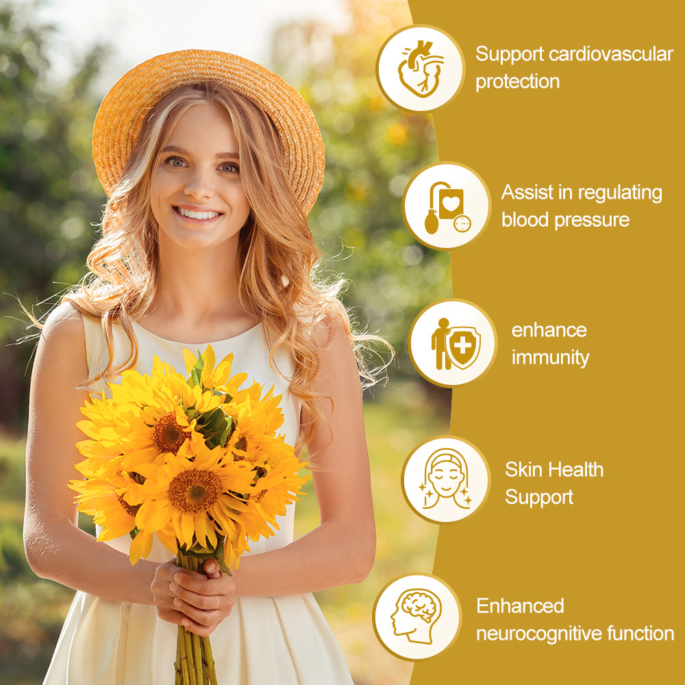 Sunflower Lecithin Supplements 1200 Mg with Phosphatidyl Choline, 60 Softgels