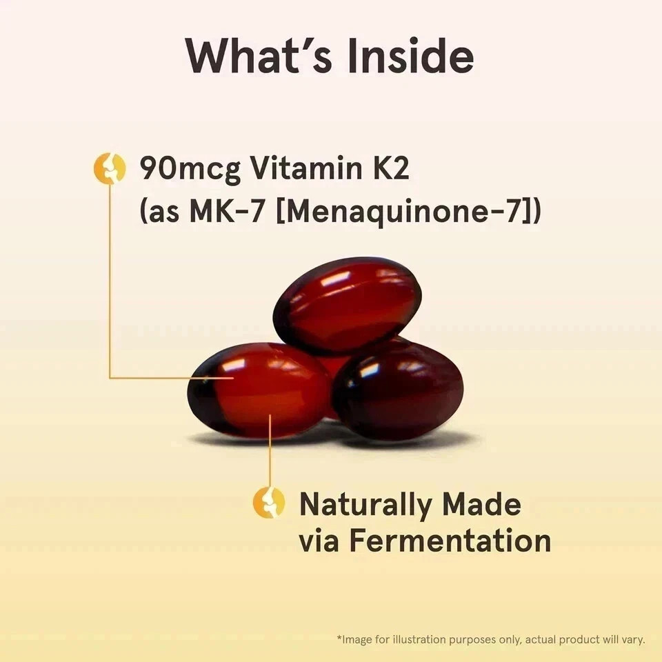 Jarrow Formulas MK-7 Vitamin K2 90mcg 120 Softgels Bone & Cardio Exp 2027
