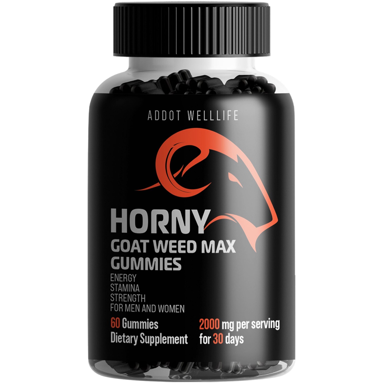 Horny Goat Weed Gummies with maca for Men – 60 gummies