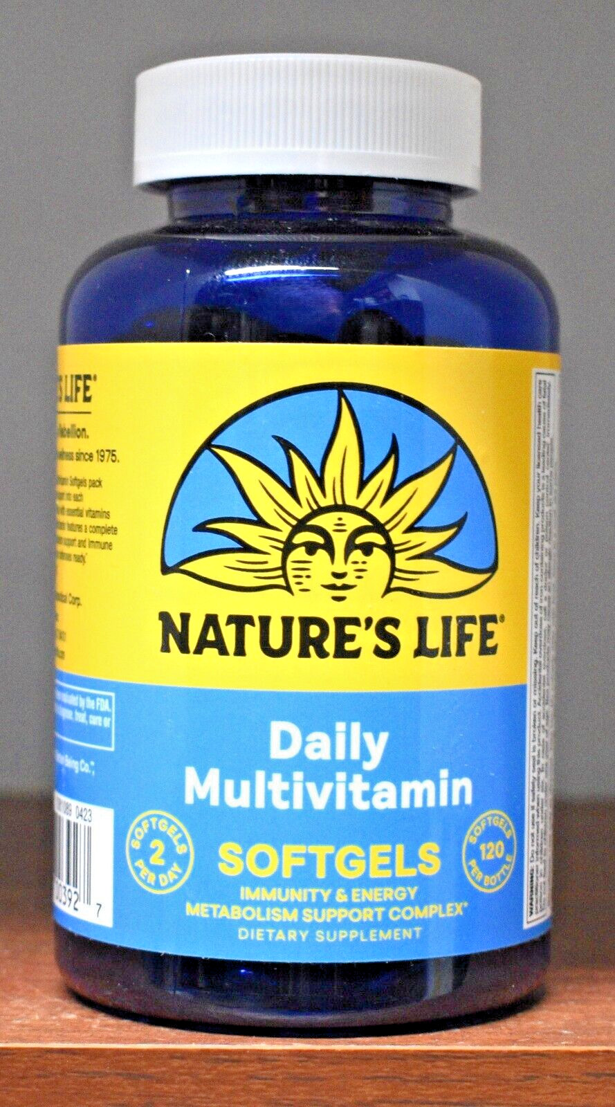 Nature’s Life Daily Multivitamin 120 Softgels 2 Per Day Immunity & Energy
