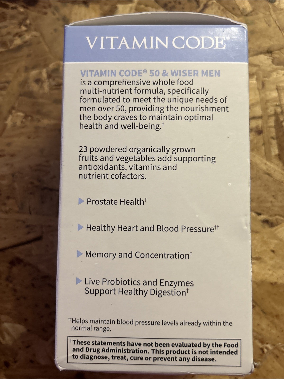 2 Pack Garden of Life Vitamin Code 50 & Wiser Men Multivitamin, 240ct Per Bottle