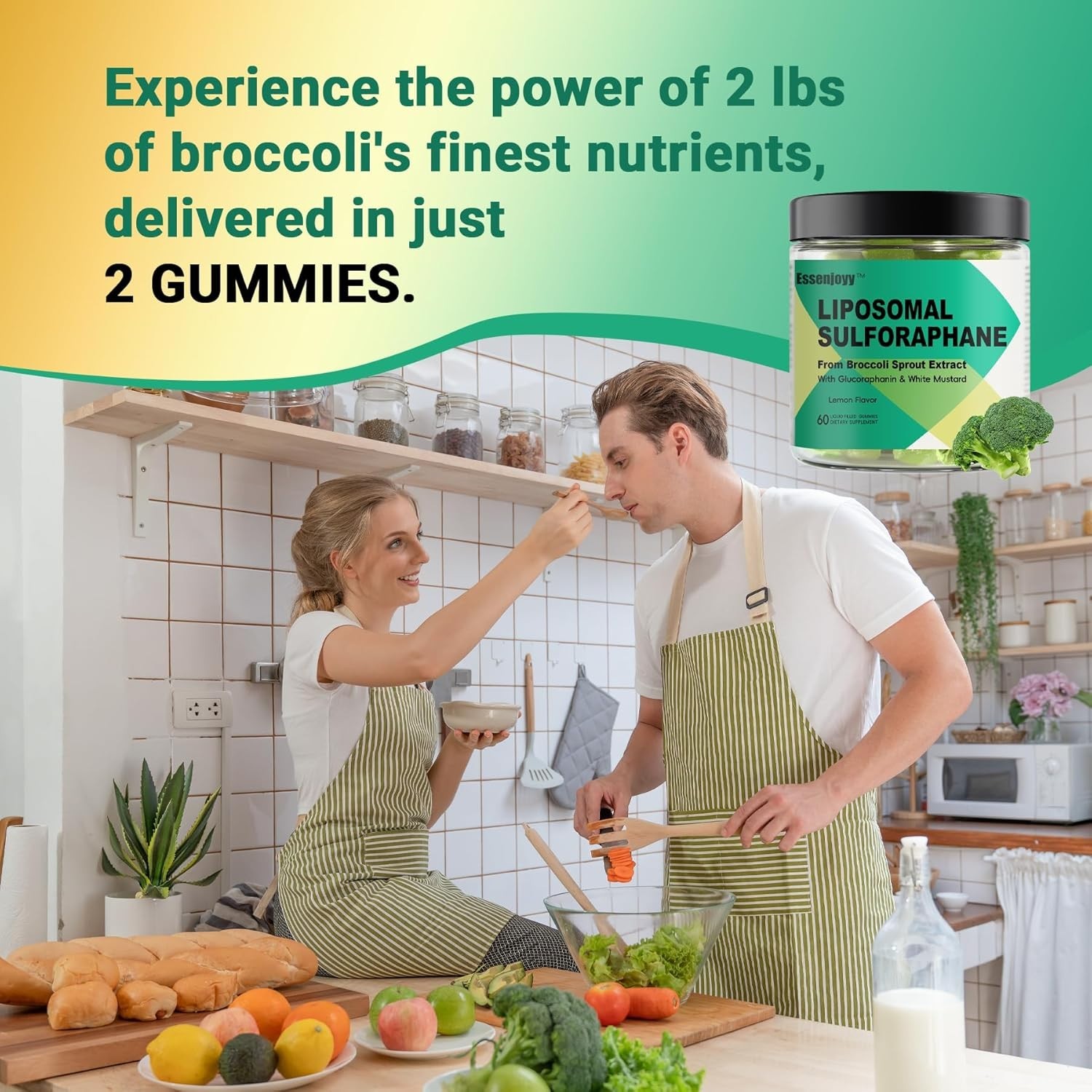 Liposomal Sulforaphane Supplement Gummies 150mg -Organic Broccoli Sprout Extract