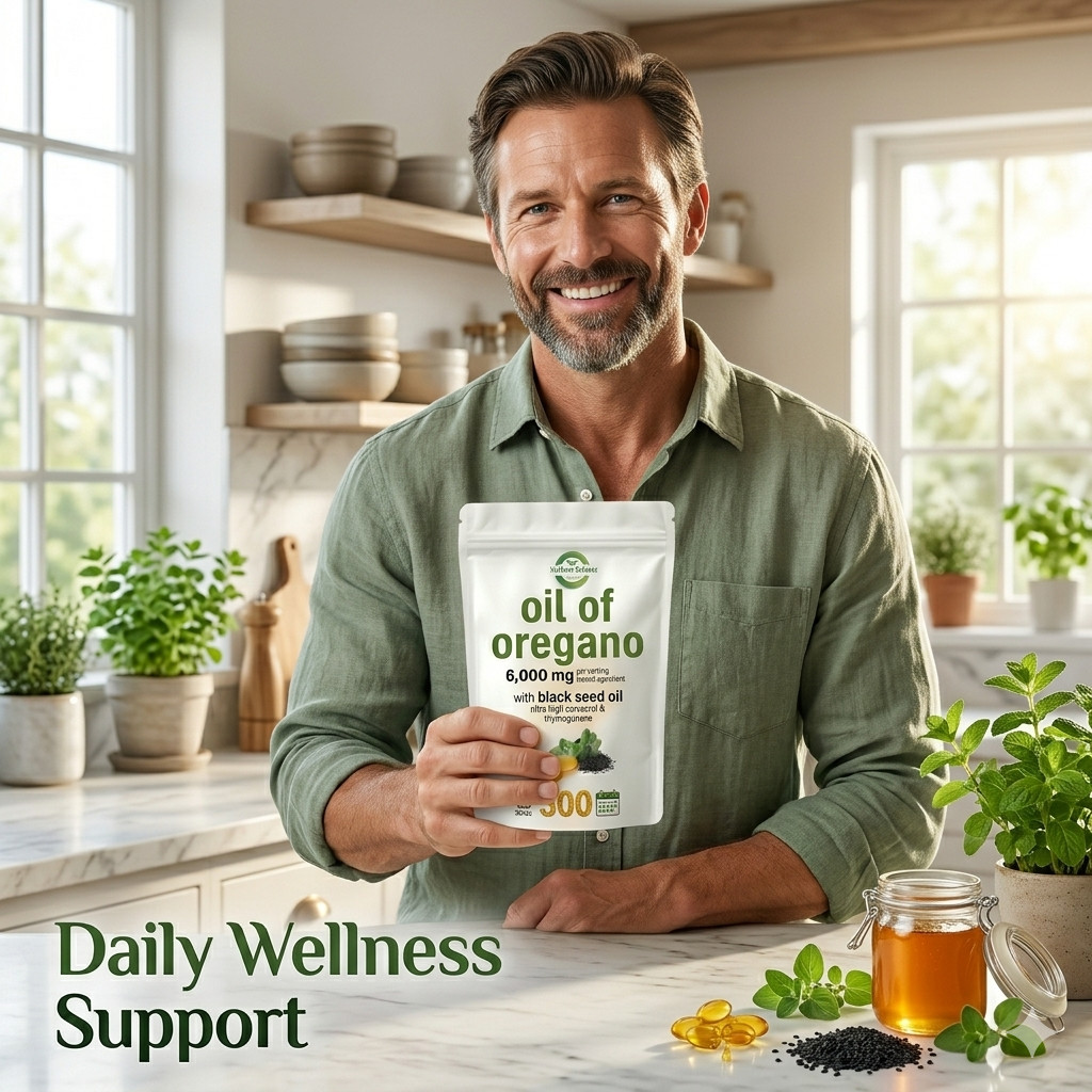 Oil of Oregano Softgels with Black Seed Oil – 6000mg Oregano Oil { Pack of 3 }