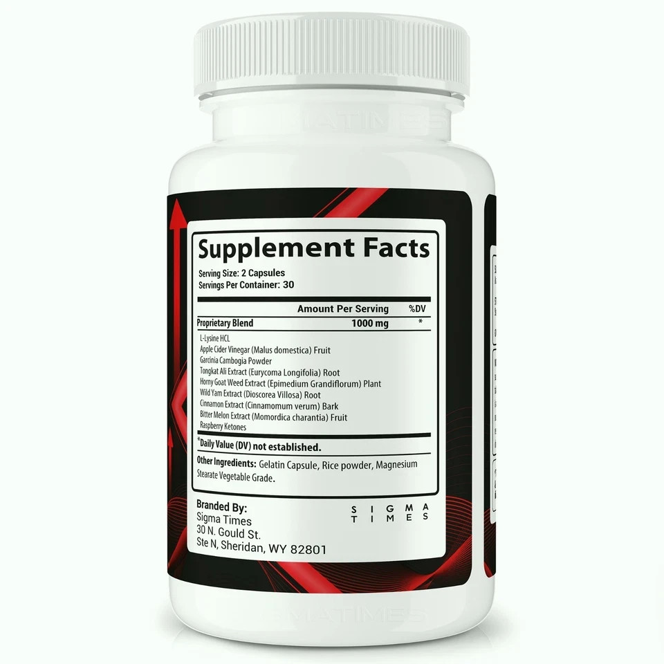 New Pack Alpha Steel Vitality, Stamina & Male Wellness Capsules 60ct Free Ship