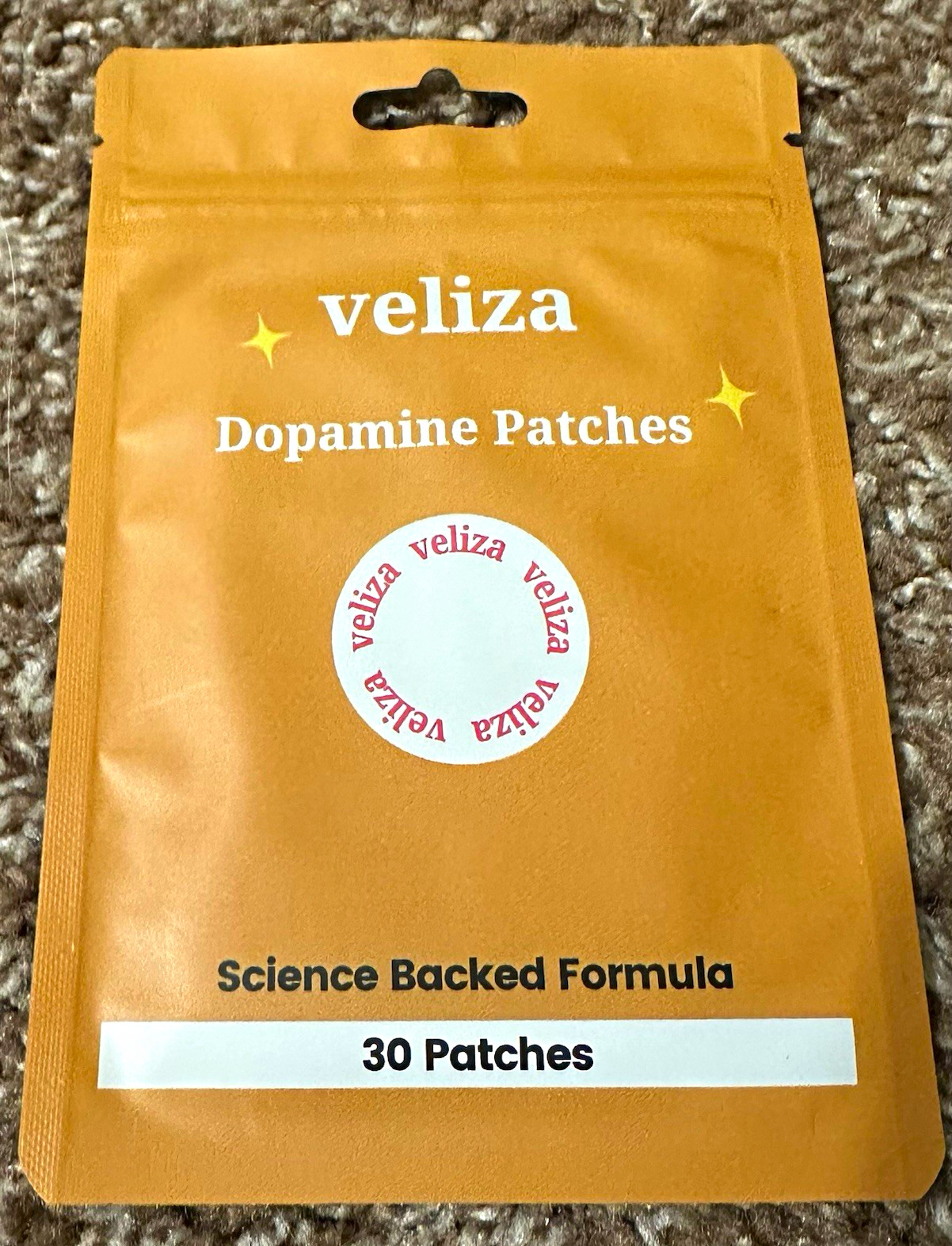 veliza Dopamine Patches Vegan Mood & Wellness Support 30 Patches 12 mg