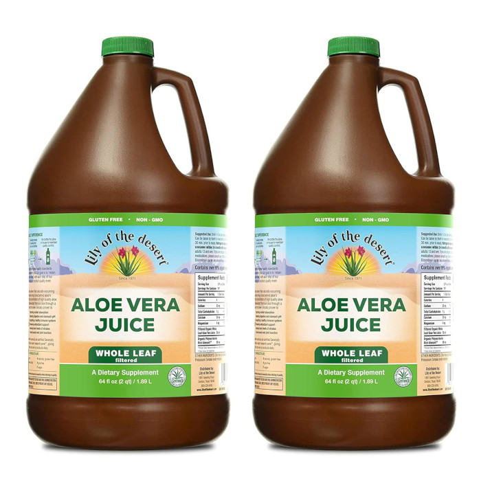 Lily of the Desert Aloe Vera Juice – Whole Leaf (Filtered) 128 fl.oz (Pack of 2)