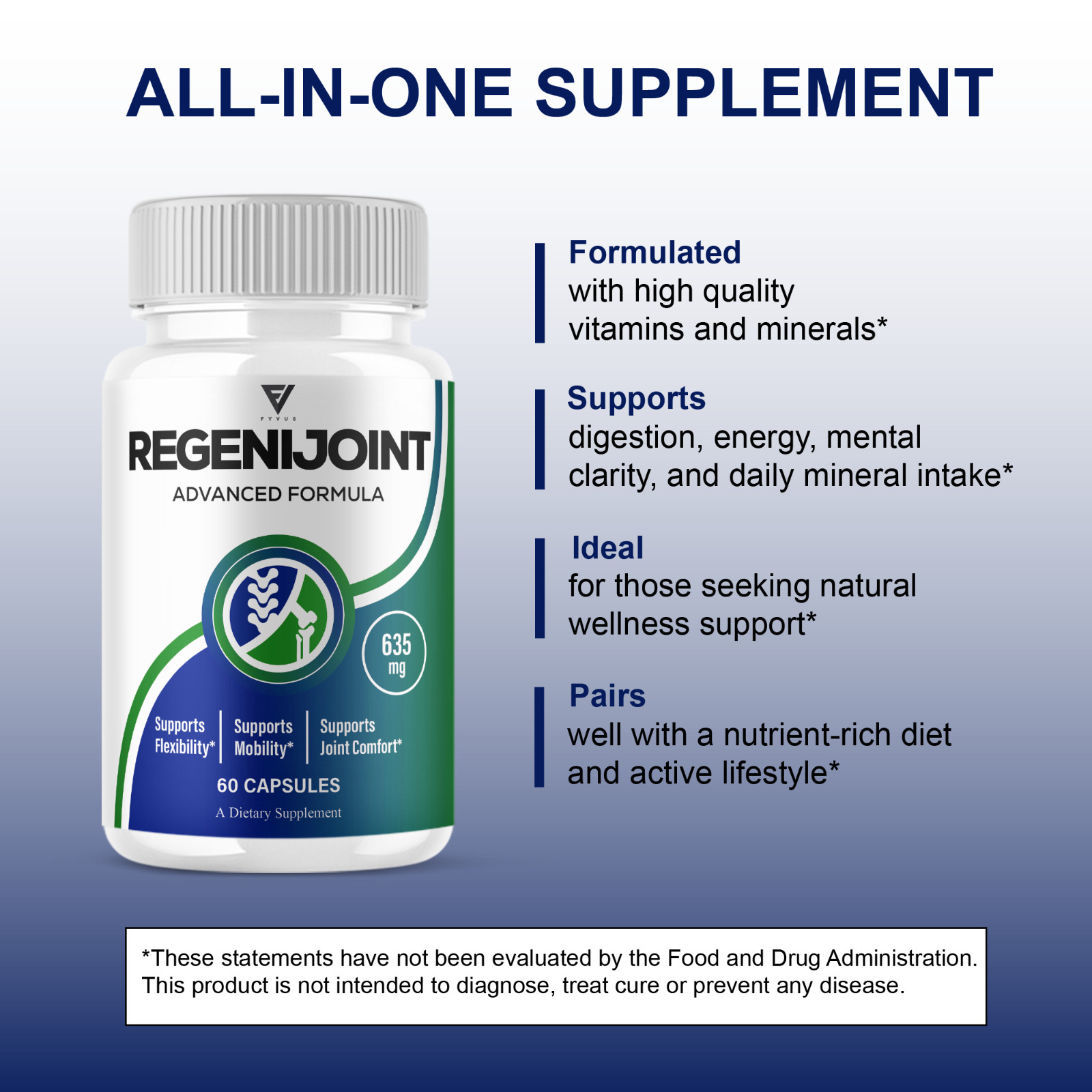 (5 Pack) RegeniJoint Advanced Formula, Regeni Joint Support (300 Capsules)