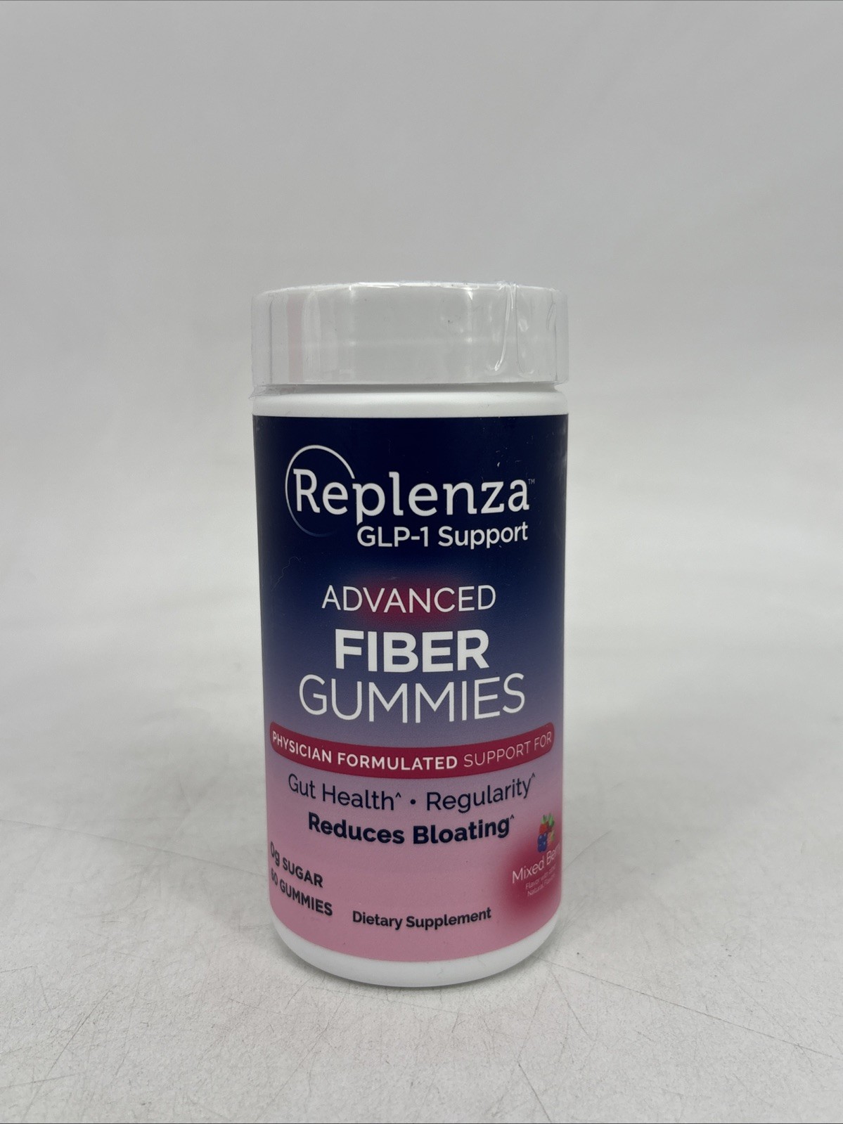 Replenza GLP-1 Support Advance Fiber Gummies Mixed Berry 60 Count EXP 11/2027