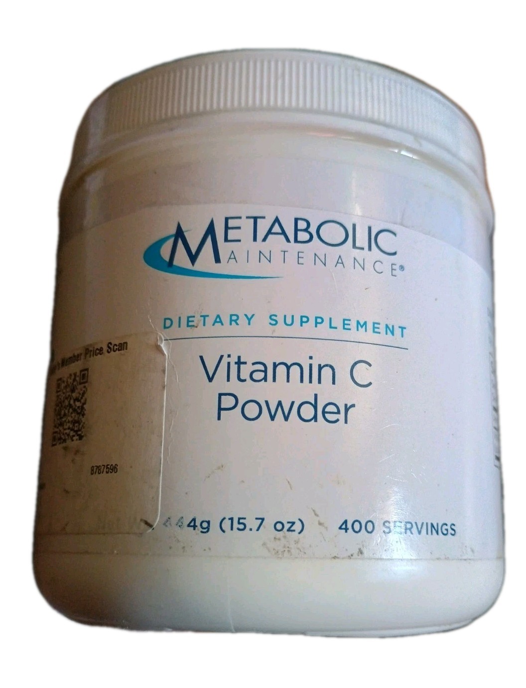 Sealed Metabolic Maintenance Vitamin C Powder/1100 mg Pure Ascorbic Acid 09/26