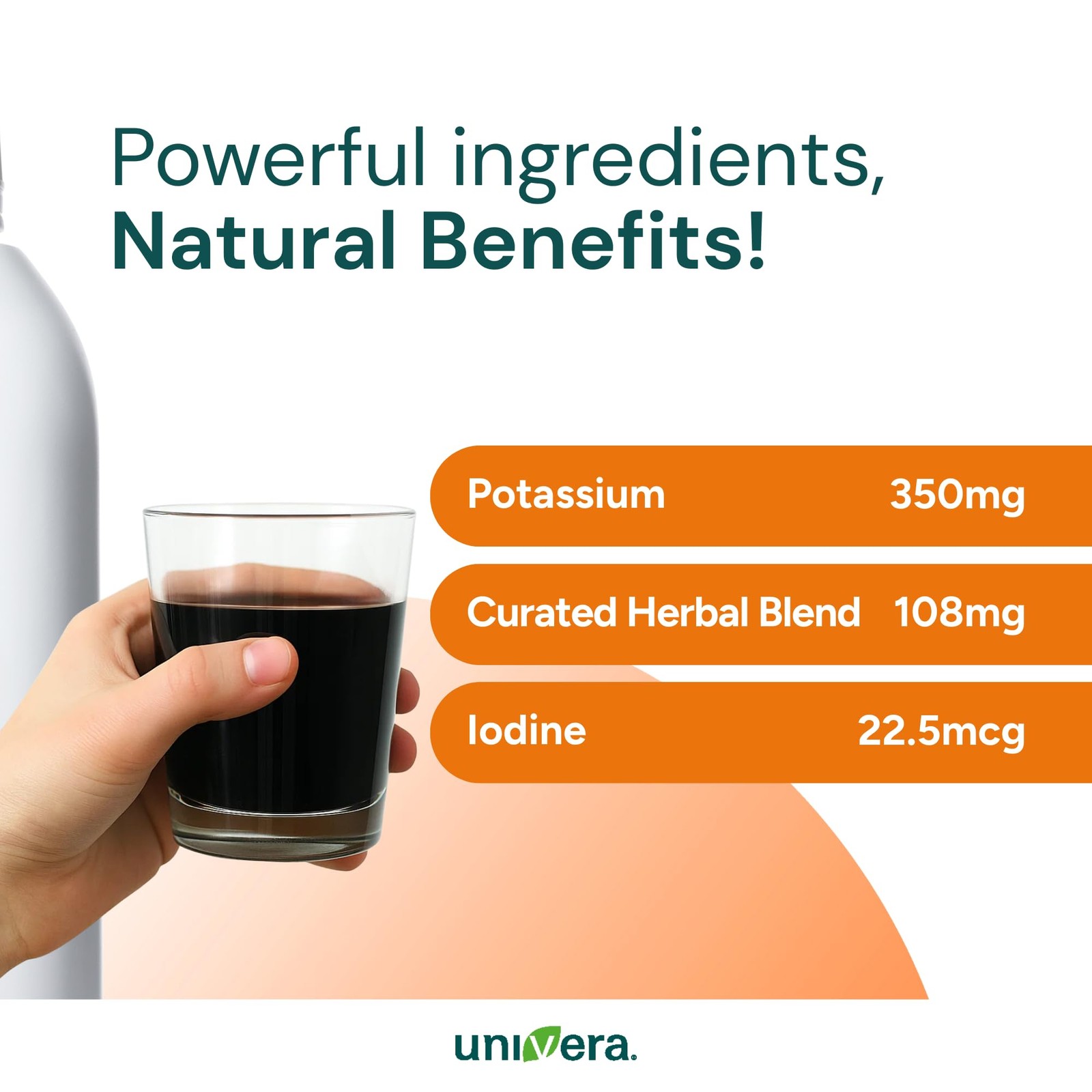 Univera km, Liquid Potassium Supports, 32 fl oz 1PK, Bodys pH Blood Balance,