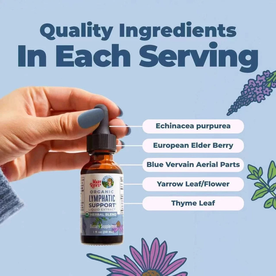 NEW LUXRY Mary Ruth’s Organic Lymphatic Support Liquid Extract