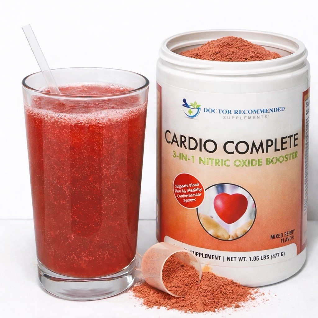 Cardio Complete – Heart Health Support Powder Supplement – 3-in-1 Nitric Oxid…